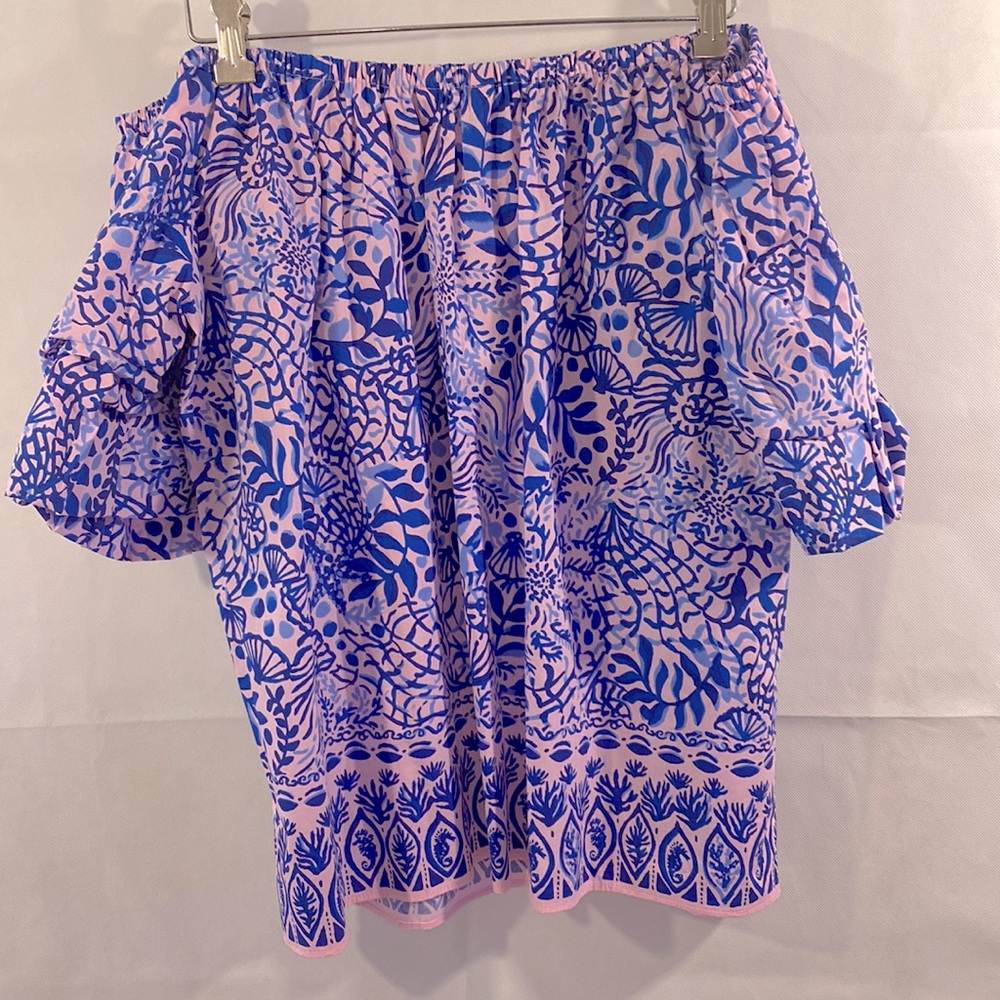 Lilly Pulitzer Frankee Off The Shoulder Short Sleeve Top NWT size XL - Picture 3 of 10